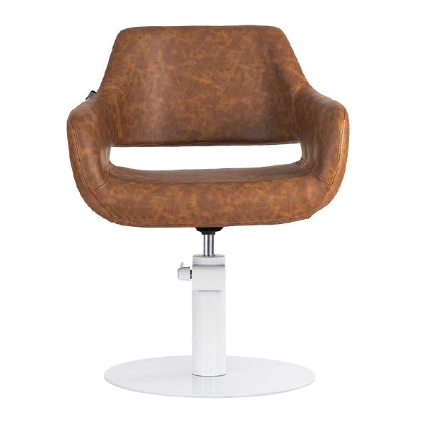 Madison Tan Chair – White Round Base