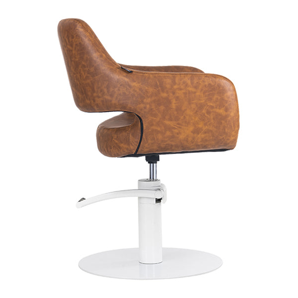 Madison Tan Chair – White Round Base