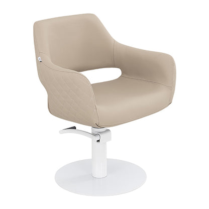 Areti Latte Chair – White Round Base