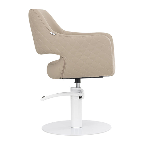 Areti Latte Chair – White Round Base