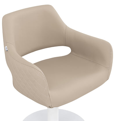 Areti Latte Chair – White Round Base