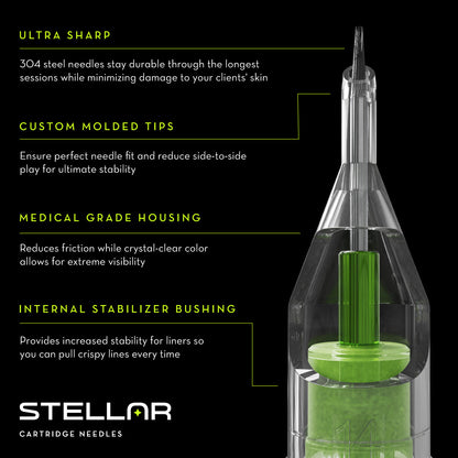 Stellar 2.0 Cartridges - 9 Magnum Extra Long Taper 0.30mm