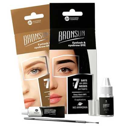 BRONSUN - Eyelash and Eyebrow Dye Home Kit (Choose Your Colour)