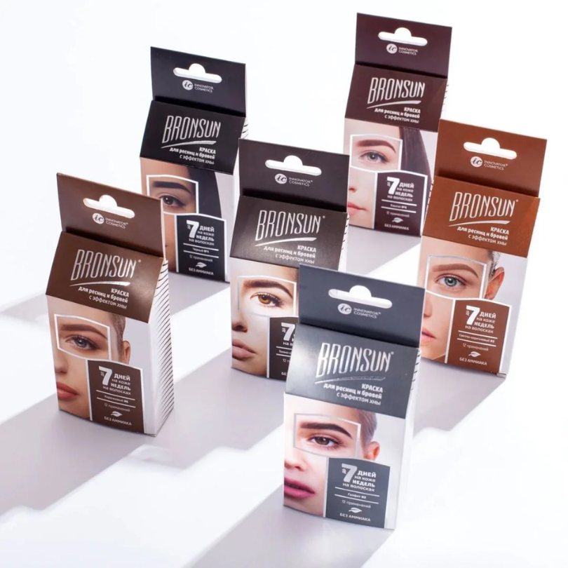 BRONSUN - Eyelash and Eyebrow Dye Home Kit (Choose Your Colour)