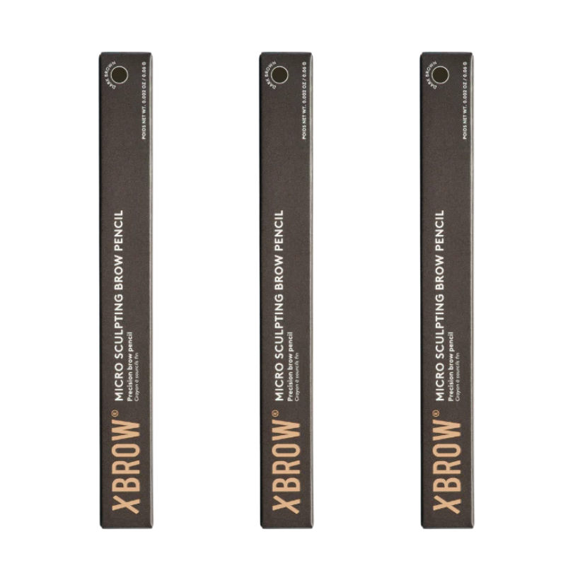 XLASH - Xbrow Micro Sculpting Brow Pencil - Dark Brown (Wholesale 3 Pack, RRP $32.95 Each)