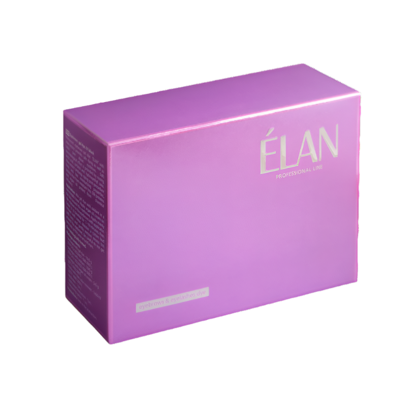 ÉLAN - Eyebrow gel tint with Oxidant, 01 Black (One box is enough for 150-200 treatments)