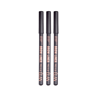 ÉLAN - Powder Eyebrow Pencil «Brow Liner Pro» B 02 Dark brown (Wholesale 3 pack, RRP $20.95 Each)