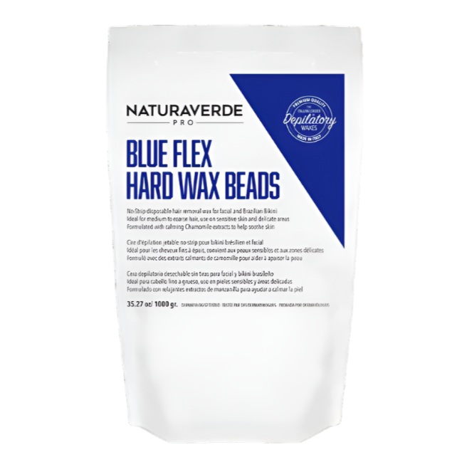 NATURAVERDE PRO - Blue Flex Hard Wax Beads (1kg)