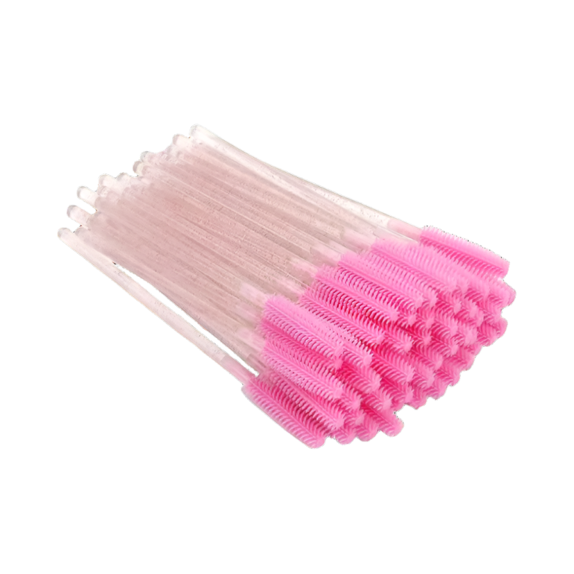 Silicone Mascara Wands - Pink (50 pieces)