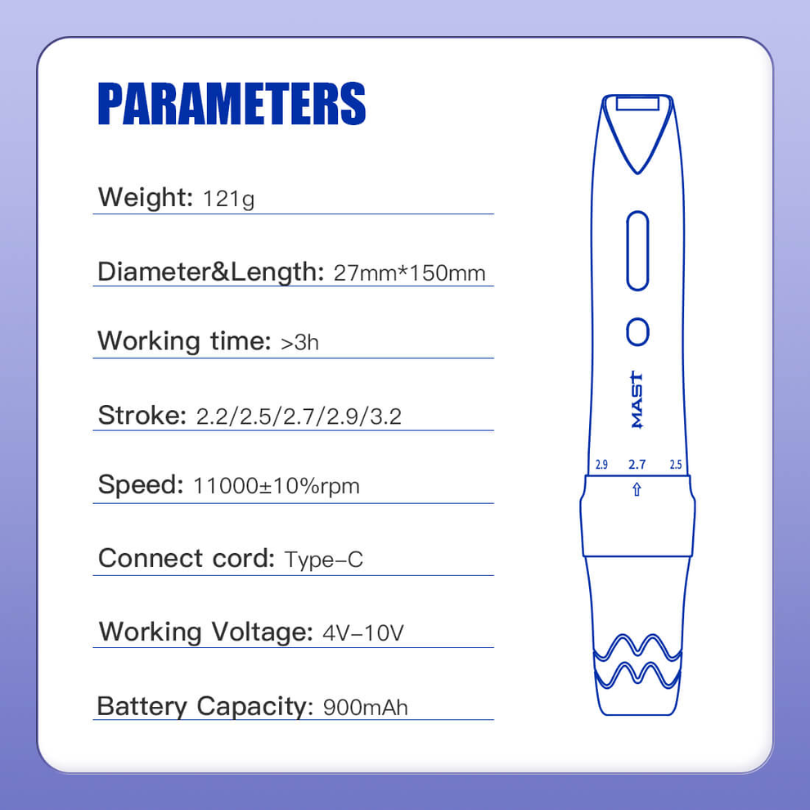 Dragonhawk Mast P60 Pen Machine - Choose Your Colour