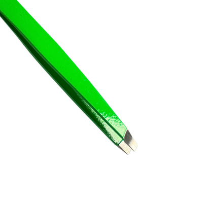 Browshop Professional Tweezer - Slanted Fluro Green