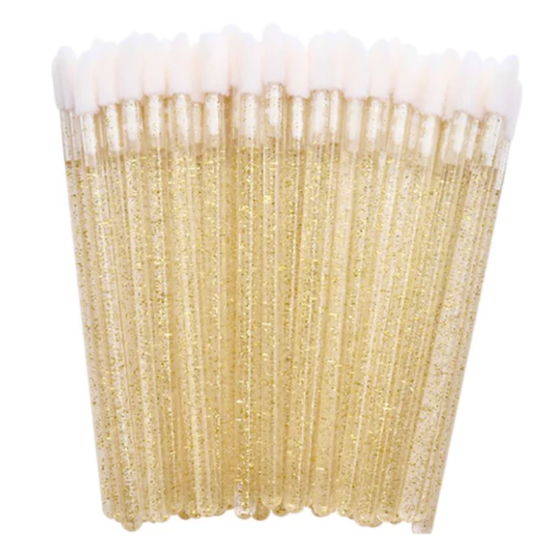 Doe Foot Lip Applicators - Glitter Gold (50/250/500pcs)