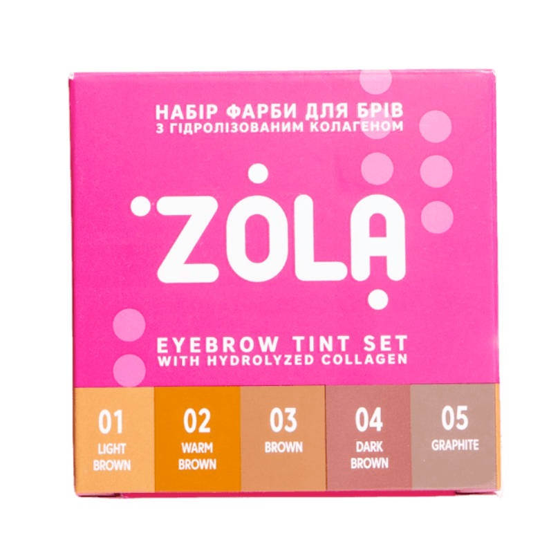 Zola Brow Dye 5ml Sachet Set - ALL Colours