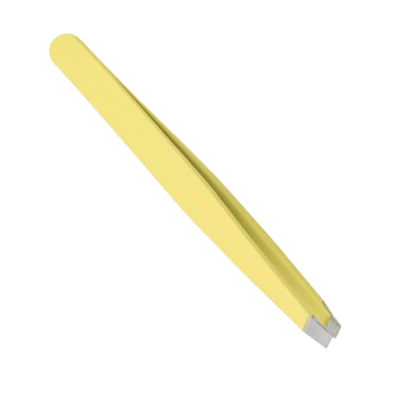 Browshop Professional Tweezer - Slanted Pastel Yellow