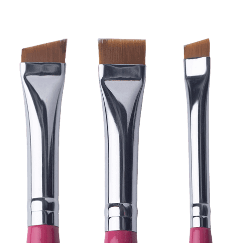 Zola Magic Brow Brush Set - RASPBERRY (3pc)