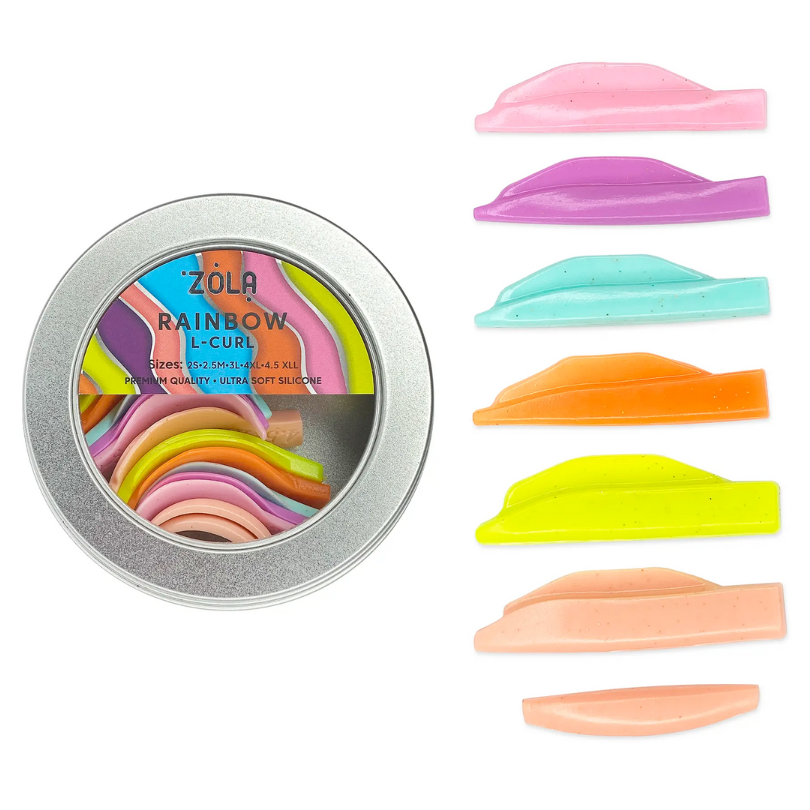 Zola Rainbow L-Curl Lash Lift Pads - 6 pairs