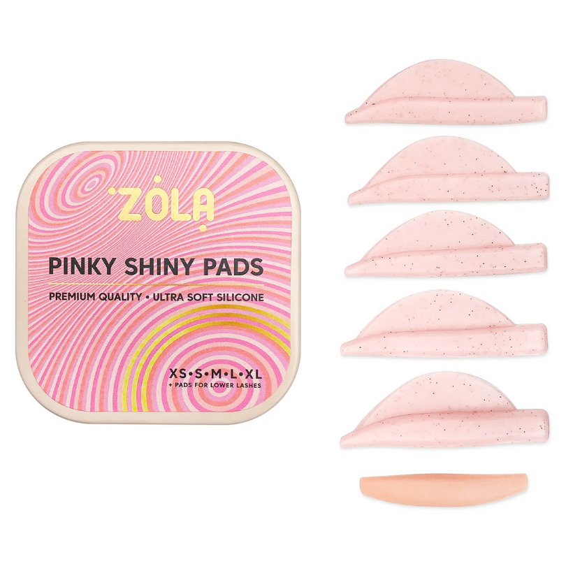 Zola Pinky Shiny Lash Lift Shields - 6 Pairs (incl Lower Lashes)