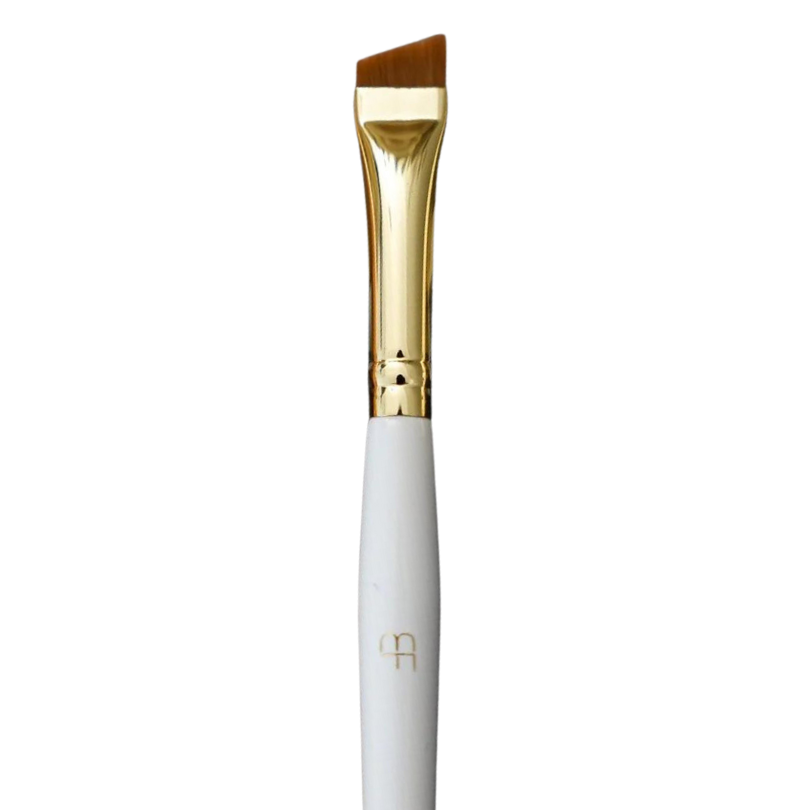 Browfection Beauty Angled Brush - White/Gold