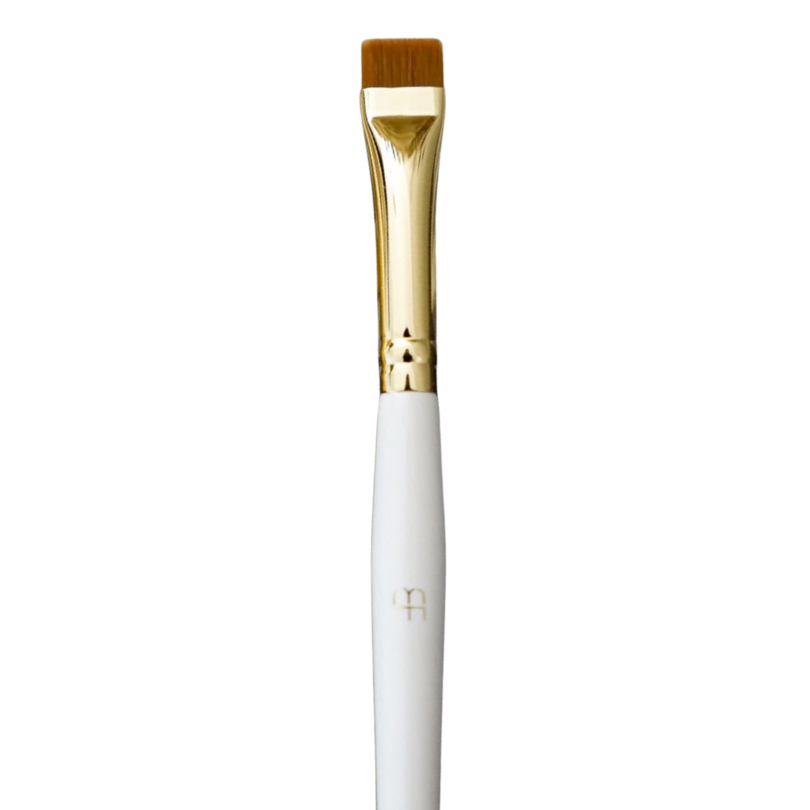 Browfection Beauty Flat Brush - White/Gold