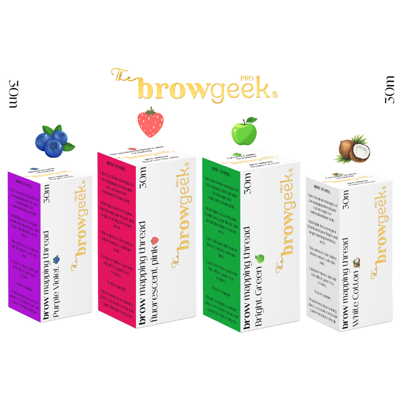 The Brow Geek - Scented Mapping Thread Set (30m) - ALL 4 COLOURS