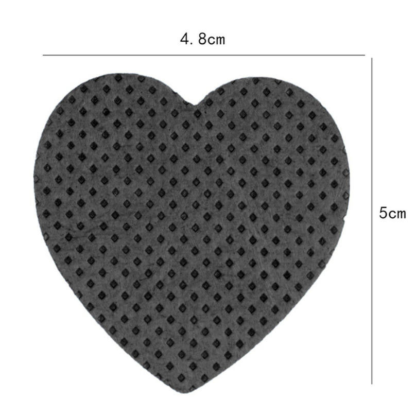 Heart Shaped Cotton Pads - Black 200pcs