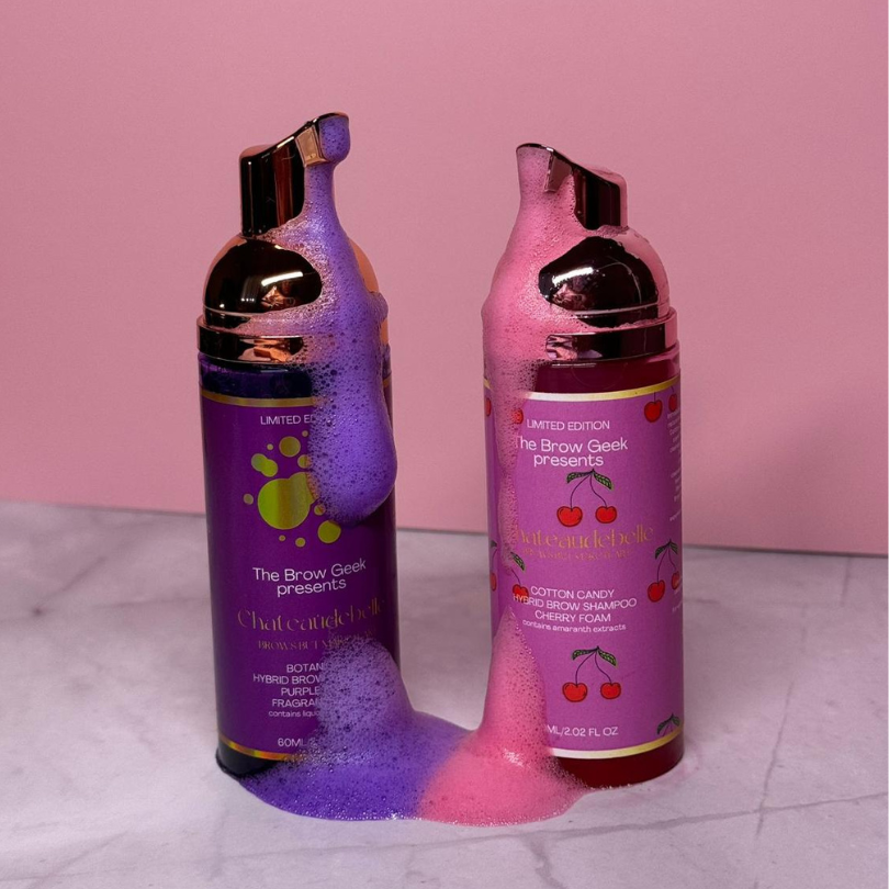 BROW GEEK X CHATEAU DE BELLE - Cherry Scented Pink Brow Shampoo (60ml)