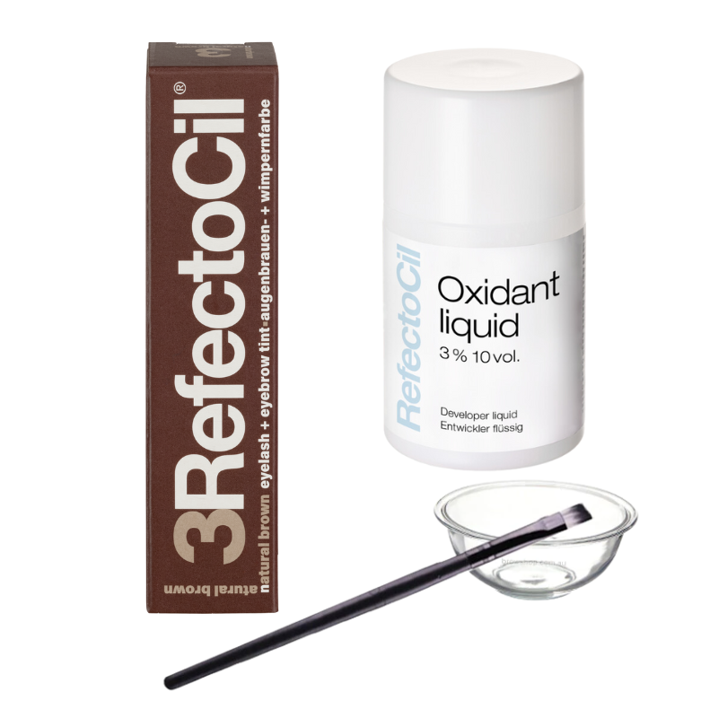RefectoCil - Lash &amp; Brow Tint Kit (Liquid Oxidant) - Natural Brown