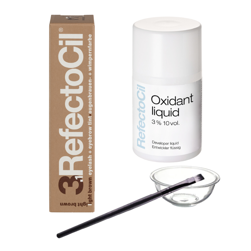 RefectoCil - Lash &amp; Brow Tint Kit (Liquid Oxidant) - Light Brown