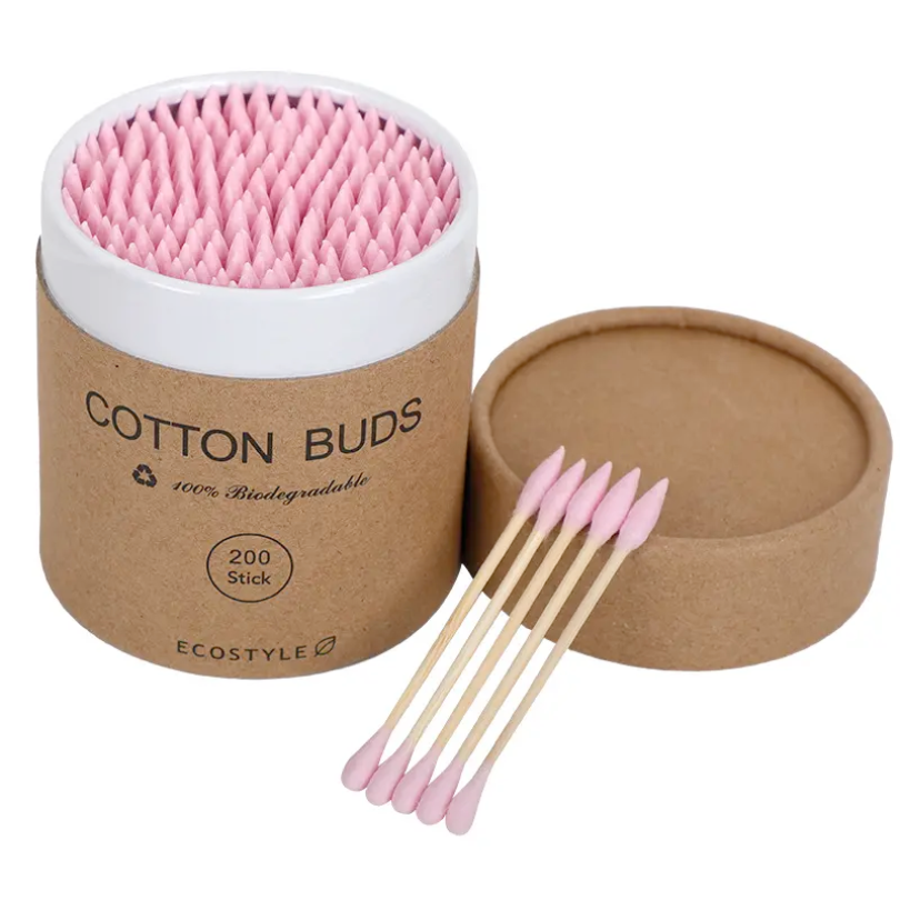 Eco-friendly Cotton Tips - Pink (200/600/1000pcs)