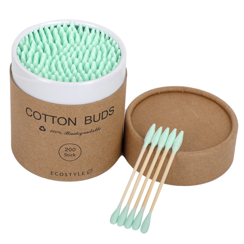 Eco-friendly Cotton Tips - Mint Green (200/600/1000pcs)