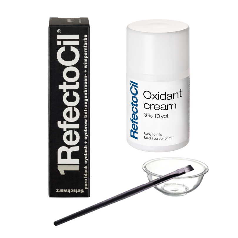 RefectoCil - Lash &amp; Brow Tint Kit (Cream Oxidant) - Pure Black