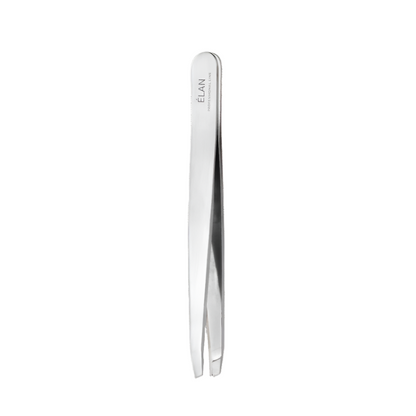 ÉLAN - Professional Slanted Eyebrow Tweezer in Silver