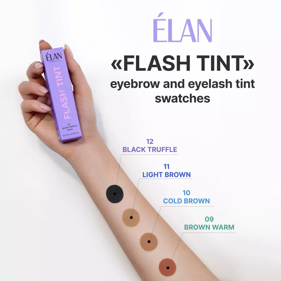 ÉLAN - Eyebrow and Eyelash Flash Tint, 10ml - 12 Black (Black Truffle)