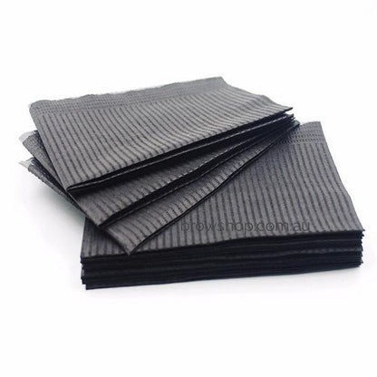 Disposable Dental Bibs - 3 ply - 33x45.5cm - Black (125 pcs) ORN Microblading Cosmetic Tattoo SPMU PMU