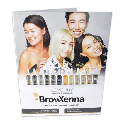 The BrowXenna Colour Chart is used as a reference guide for choosing the right henna tint and dye for your clients. We also stock Cosmetic Tattoo, SPMU &amp; PMU supplies. 