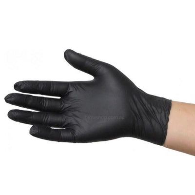 Disposable Nitrile Gloves - Latex Free - BLACK (100 pcs) Medicom Microblading Cosmetic Tattoo SPMU PMU