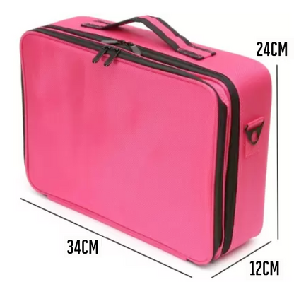 Large Multi-Compartment Cosmetic Case - Choose your Colour