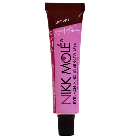 Nikk Mole Permanent Dye For Eyelashes &amp; Brows - Brown 15ml