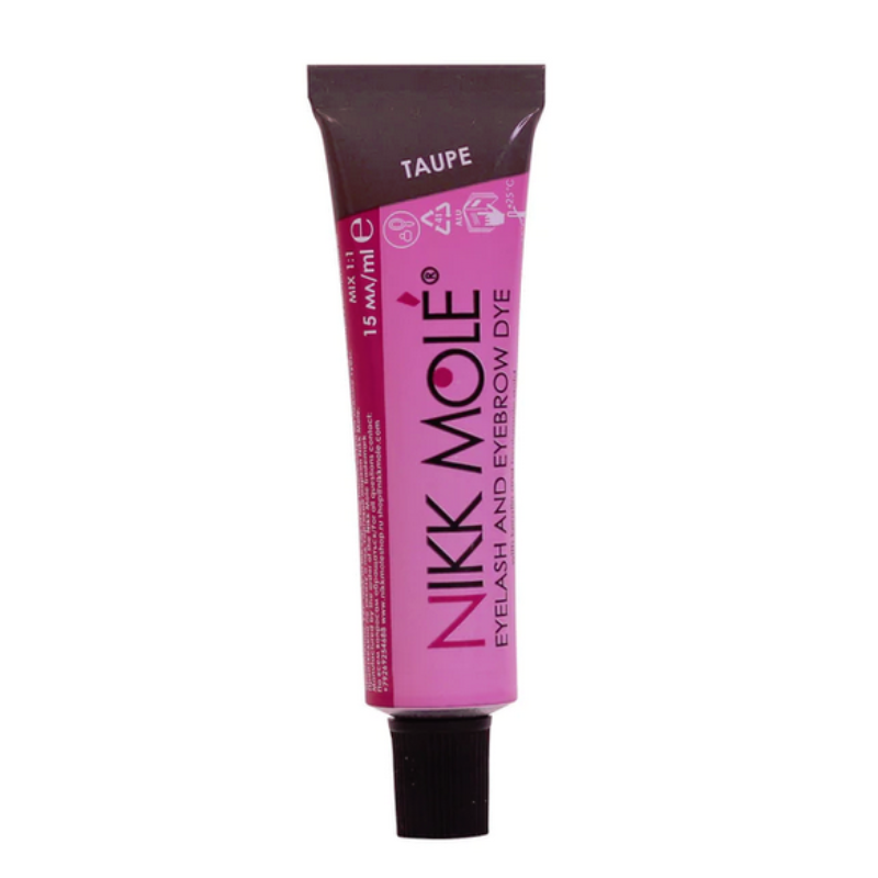 Nikk Mole Permanent Dye For Eyelashes &amp; Brows - Taupe 15ml