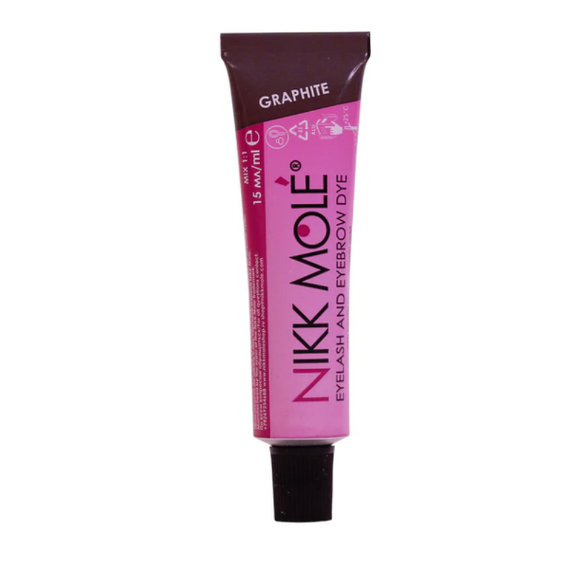 Nikk Mole Permanent Dye For Eyelashes & Brows - Graphite 15ml