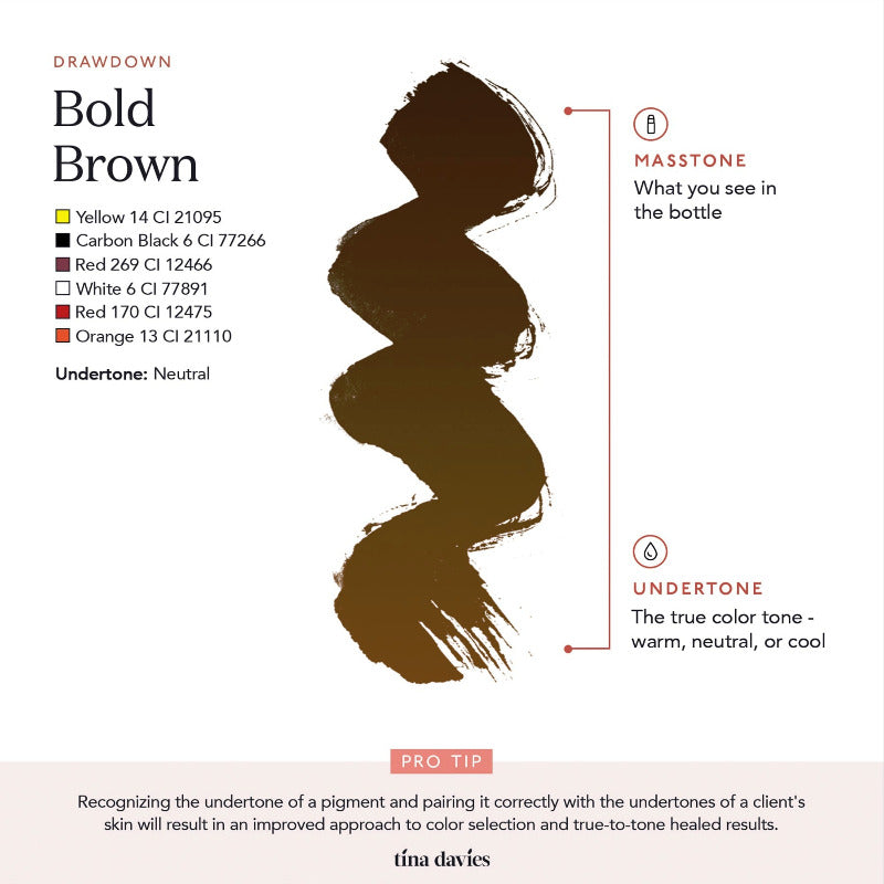 Tina Davies I Love Ink BROW Pigment - Bold Brown (15ml)