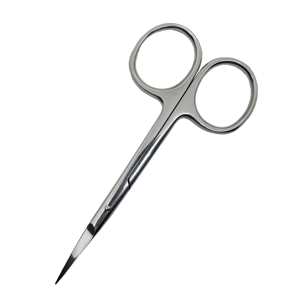 These stainless steel scissors are designed for precision. The 2.5 cm straight blades cut short, fine hairs evenly making them perfect for trimming and grooming brows. They are 10.5 cm in length with finger holes that are 2cm wide. Find them at Brow Shop with a range of products used in cosmetic procedures