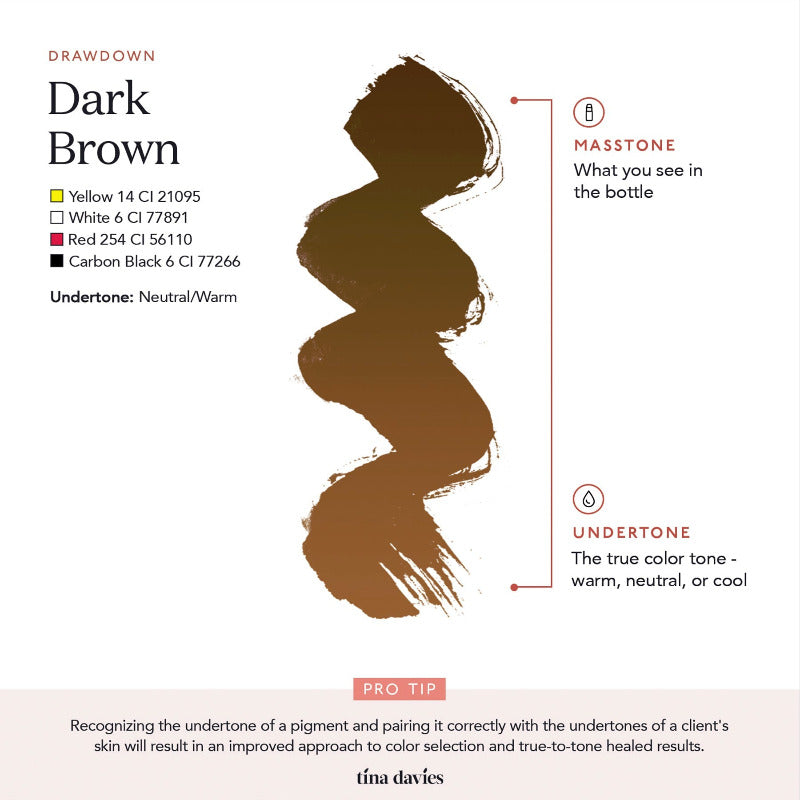Tina Davies I Love Ink BROW Pigment - Dark Brown (15ml)