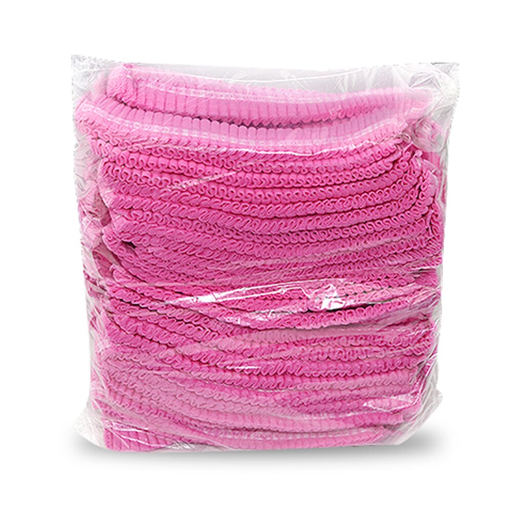Disposable Hair Caps - Pink (100 - 400 pcs)