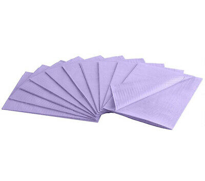 Disposable Dental Bibs - 3 ply - 33x45.5cm - Lavender (125pcs)