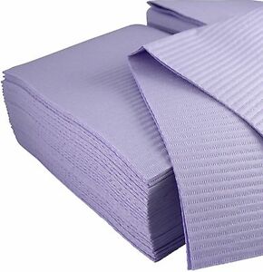 Disposable Dental Bibs - 3 ply - 33x45.5cm - Lavender (125pcs)