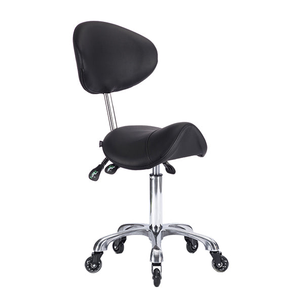 Saddle Medi with Tilt Stool - Black