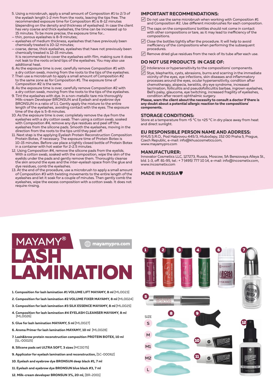 Mayamy LASH Lamination Compositions EXP END OF 02/24