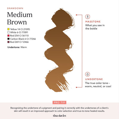 Tina Davies I Love Ink BROW Pigment - Medium Brown (15ml)