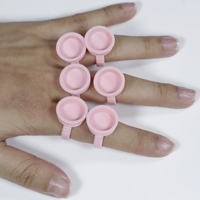 Pigment Cup Rings - Pink - Large